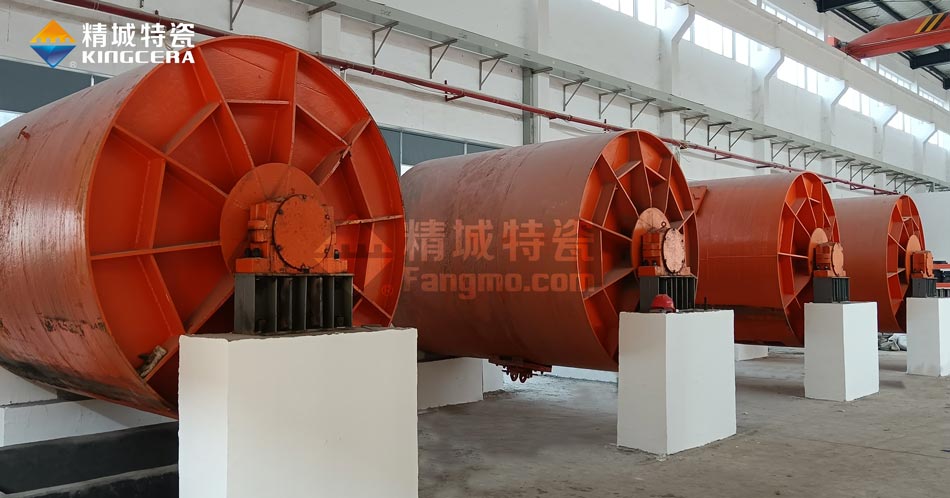 精城特瓷新擴建中的5噸球磨機生產線